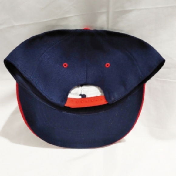 American Hustler Snapback Hat 3D Embroidery Flat Bill Cap Eagle Blue & Red - Picture 5 of 5